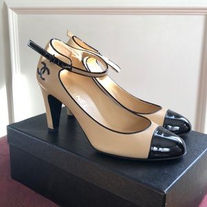CHANEL Beige “Mary Jane” Pumps